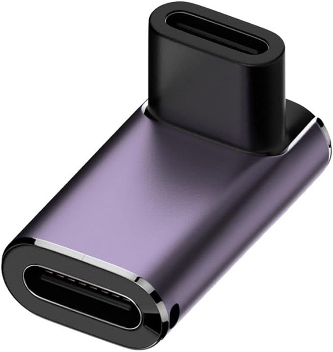 chenyang USB C Connector,USB4 Type C Female to Female 240W Power 40Gbps Data 8K Video Adapter 90 Degree Angled for NS Phone Laptop