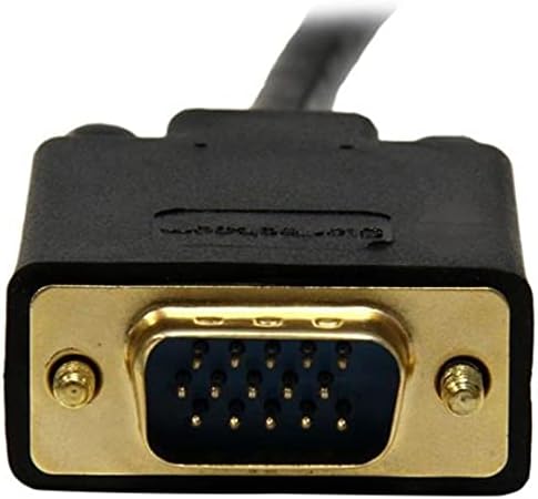 StarTech.com 3ft (1m) Mini DisplayPort to VGA Cable - Active Mini DP to VGA Adapter Cable - 1080p Video - mDP 1.2 or Thunderbolt 1/2 Mac/PC to VGA Monitor/Display - Converter Cord (MDP2VGAMM3B), Black