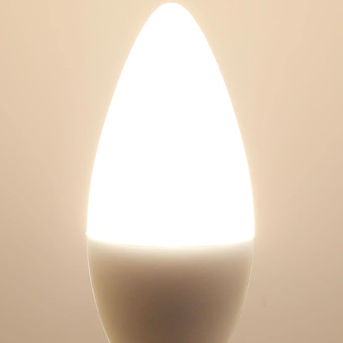 comzler Type B LED Bulb E12 Small Base, 4000K Natural Daylight Candelabra LED Light Bulbs, 60 Watt Equivalent Chandelier E12 LED Bulb for Ceiling Fan 600 Lumens No-Dimmable Pack of 8