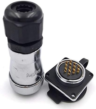 WS28 28MM 5Pin~26Pin Panel Mount Waterproof Aviation Connector, IP68 Cable Connector Plug Socket