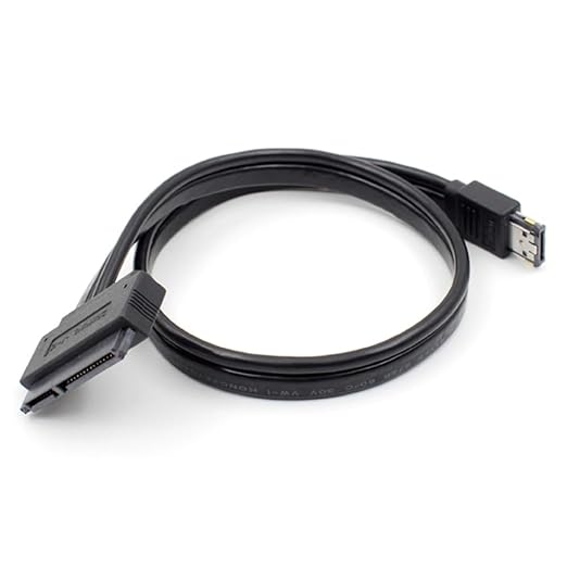 NFHK 50cm Dual Power 12V and 5V eSATAp Power ESATA USB 2.0 Combo to 22Pin SATA Cable for 2.5" 3.5" Hard Disk Drive
