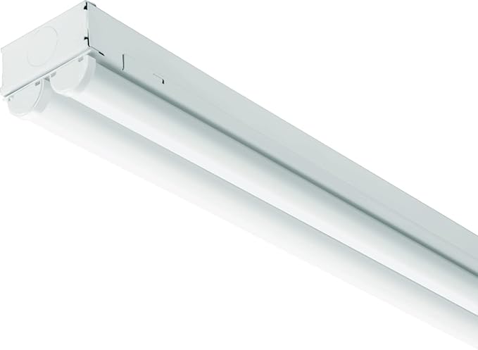 Lithonia Lighting MNSL L96 2LL MVOLT 40K 80CRI White LED Strip Light, Ceiling Lighting Fixture for Residential and Commercial Use, 120V-277V, 8-Foot, 2-Light, 4000K Cool White