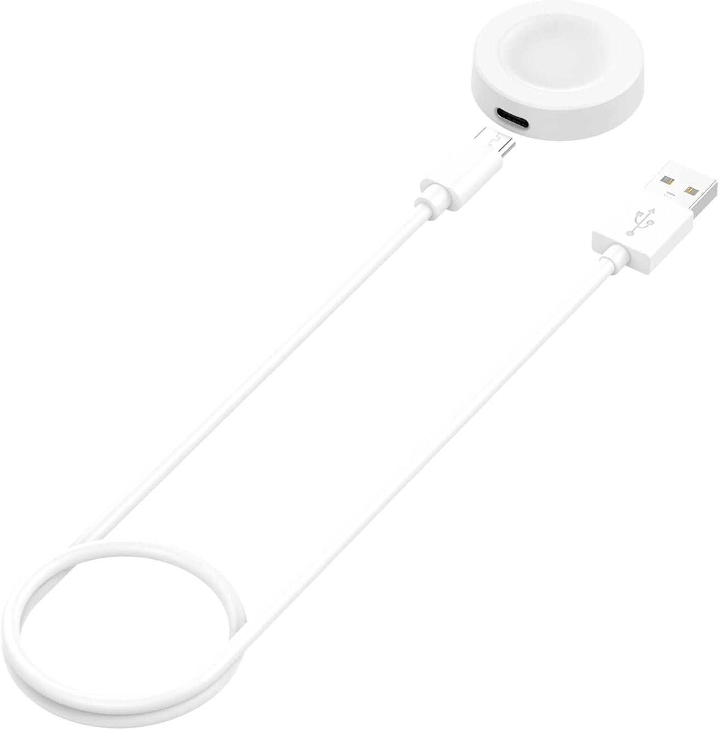 ECSEM Replacement Charger for Huawei Watch GT 2 Pro/Watch D, 100cm USB Charging Stand Cable Dock Station (White)