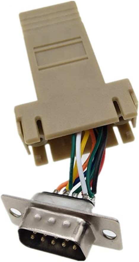 5Pcs DB9 Male to RJ45 Modular Adapter, DB9 to RJ45 Female Jack Ethernet Adapter