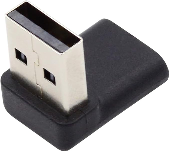 NFHK USB-C Type C Female 90 Degree Up Angled to USB 3.0 A Male Data Adapter for Laptop Desktop