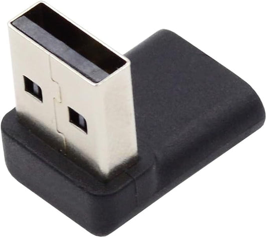 NFHK USB-C Type C Female 90 Degree Up Angled to USB 3.0 A Male Data Adapter for Laptop Desktop