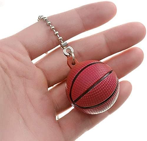 Ceiling Fan Pull Chain 12 inch Pull Chain Extension Fan Chain Extender Ceiling Fan Pulls Ornament with Ball Fan Chain Connector for Lighting Fans, 1 PACK (BASKETBALL)