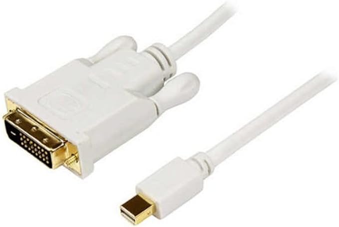 StarTech.com 10ft Mini DisplayPort to DVI Adapter Cable - Mini DP to DVI Video Converter - MDP to DVI Cable for Mac/PC 1920x1200 - White (MDP2DVIMM10W)