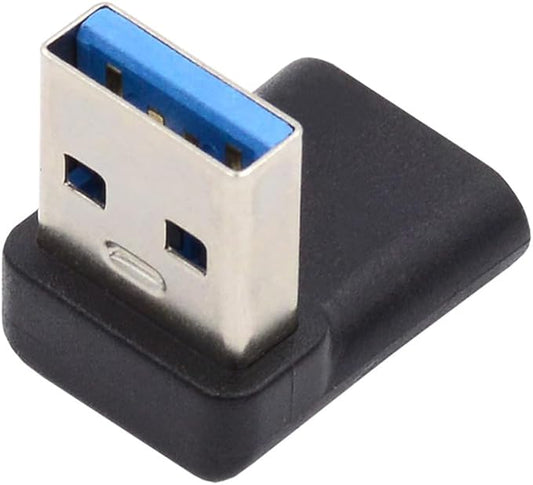 NFHK USB-C Type C Female 90 Degree Down Angled to USB 3.0 A Male Data Adapter for Laptop Desktop