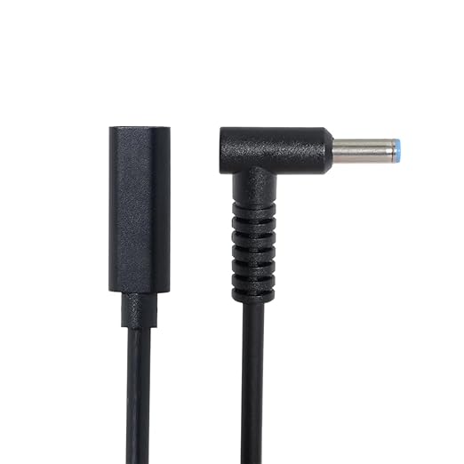 NFHK Type C USB-C Female Input to DC 4.5 * 3.0mm Power PD Charge Cable fit for Laptop 18-20V