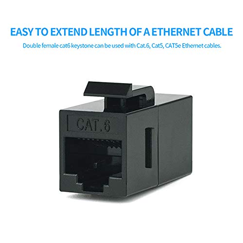20 Pack RJ45 Coupler, Ethernet RJ45 Keystone Jack Cat6 Coupler Female to Female CAT 6 Extender