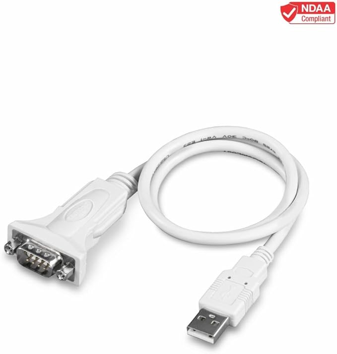 TRENDnet USB to Serial 9-Pin Converter Cable, TU-S9, USB to RS232 Serial Adapter, Supports Windows & Mac, 64cm (25 in.) Cable Length, NDAA Compliant, Plug & Play, White