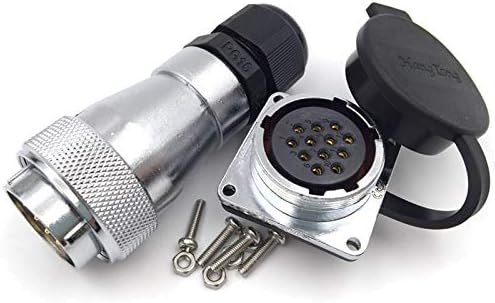 WS28 28MM 5Pin~26Pin Panel Mount Waterproof Aviation Connector, IP68 Cable Connector Plug Socket