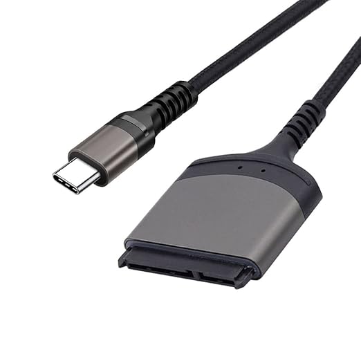 NFHK 5Gbps USB-C Type-C to SATA 22 Pin Adapter Cable for 2.5" Hard Disk Driver SSD Laptop