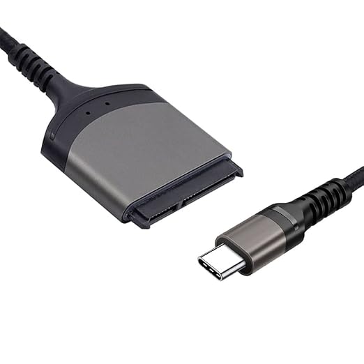 NFHK 5Gbps USB-C Type-C to SATA 22 Pin Adapter Cable for 2.5" Hard Disk Driver SSD Laptop