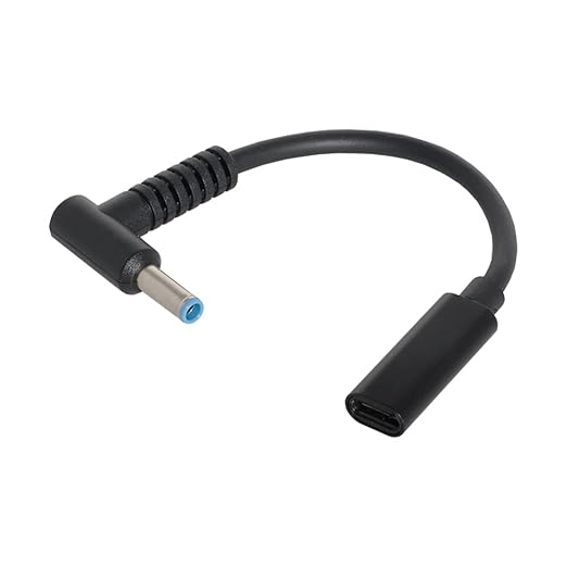 NFHK Type C USB-C Female Input to DC 4.5 * 3.0mm Power PD Charge Cable fit for Laptop 18-20V