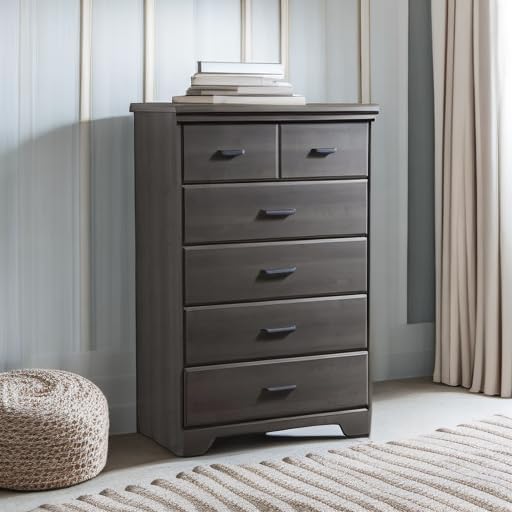 South Shore Versa Collection 5-Drawer Dresser, Gray Maple with Antique Handles