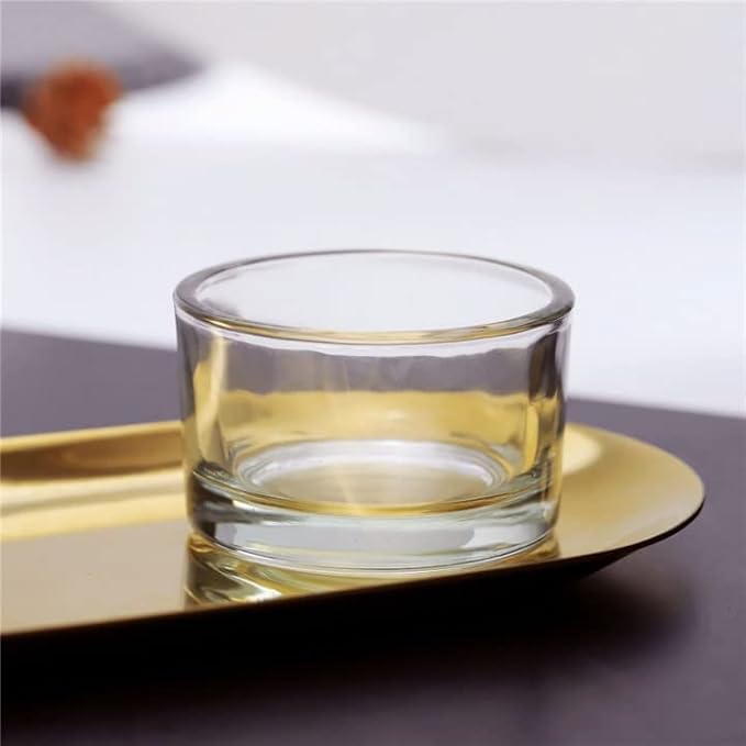 GOLDEAL 30 PCS Small Clear Glass Tealight Candle Holders,Tealight Holders Bulk Use for Weddings Parties Dinner,for 1.5" Tealight. as Well as Candle Mould…