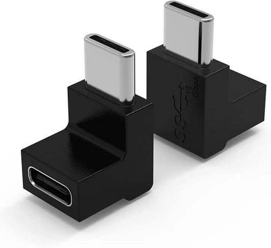 (2Packs USB C Male to Female Adapter,USB3.1 Support 10GBbps Rate,USB C Phone/Laptop Charging Port Converter,5V,3.3A