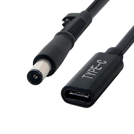 NFHK Type C USB-C Female Input to DC 7.4 * 5.0mm Power PD Charge Cable fit for Laptop 18-20V