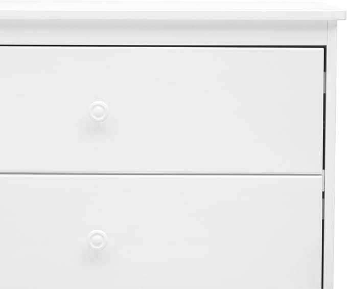 Delta Children Sutton 3 Drawer Dresser with Changing Top and Interlocking Drawers - Greenguard Gold Certified, Bianca White