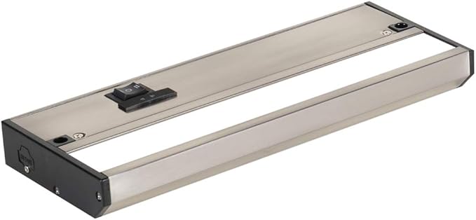 LED Under Cabinet Lighting Hardwired - 3CCT 9 Inch Satin Finish - Undercabinet Lights for Kitchen - Linkable Undercounter Dimmable Plug in Light or Hard Wired - Under Counter Fixture Direct Wire