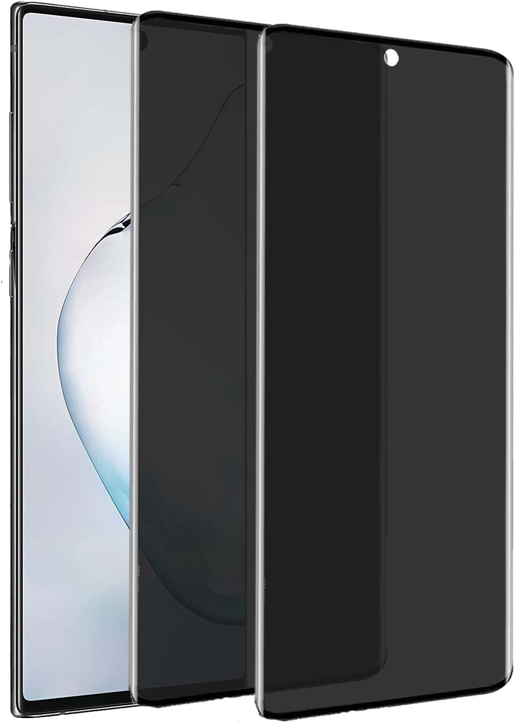 Privacy Screen Protector for Samsung Galaxy Note 10 (2 Pack) - 6.3 Inch Tempered Glass, Anti-spy, 9H Hardness