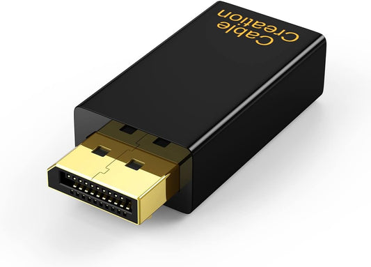 CableCreation Active DisplayPort to HDMI Adapter, 1080P Gold Plated DP to HDMI Adapter (Male to Female) 1.3V, Uni-Directional Display Port to HDMI Adapter