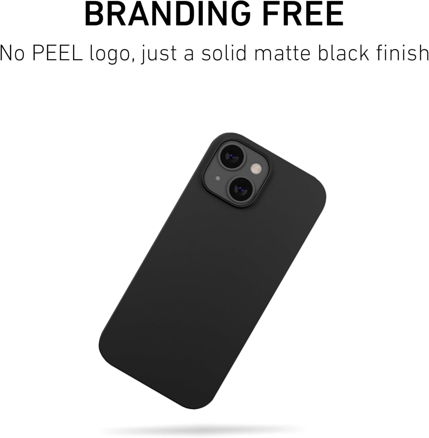 PEEL Original Super Thin Case for iPhone 13 Mini, Blackout, Ultra Slim Design, Protects & Showcases Your Device