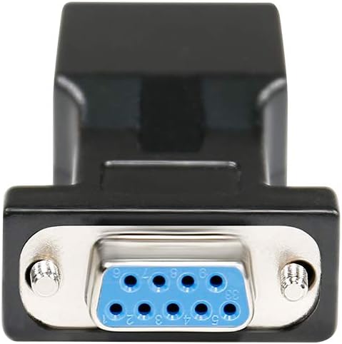 DTECH RS232 DB9 to RJ45 Serial Adapter DB-9 Female/Male to RJ-45 Female Ethernet Converter (2 Pack)