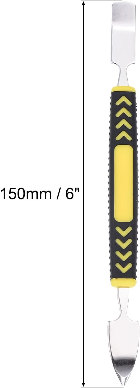 MECCANIXITY 3pcs Small Metal Crowbar Double Head Spudger Pry Bar Tools for Mobile Phone Repair