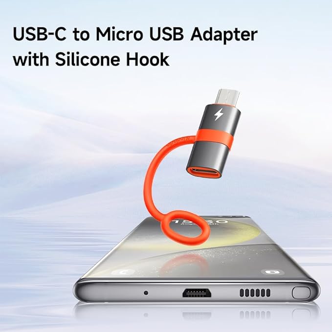 mcdodo USB-C to Micro USB Adapter with Lanyard-2Pack, Type C Female to Micro USB Male Convert Connector Support Charge & Data Transfer Fit Galaxy S7/S7 Edge,Nexus 5/6 and Micro USB Devices