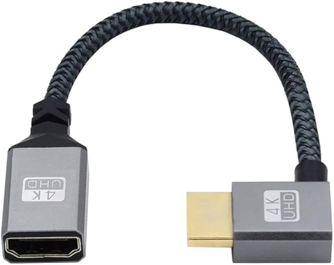 Chenyang HDMI 1.4 Cable,HDMI Type A Male to Female Extension Cable Connector 90 Degree Right Angled