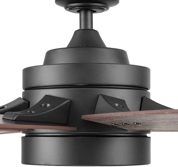 Honeywell Ceiling Fans Xerxes Modern 62 Inch Ceiling Fan with Light, Remote Control Fan, LED Indoor Fan with 8 Blades, Dark Elm and Rough Pine Blade Finish Options, Bronze (50609-01)