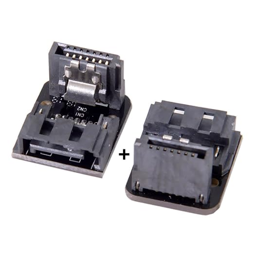 chenyang CY SATA 7Pin Male to Female 90 Degree Down Angled Motherboard SATA Port Extension Convertor Adapter for Desktops SSD HDD 6Gbps