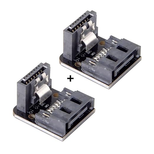 chenyang CY SATA 7Pin Male to Female 90 Degree Down Angled Motherboard SATA Port Extension Convertor Adapter for Desktops SSD HDD 6Gbps