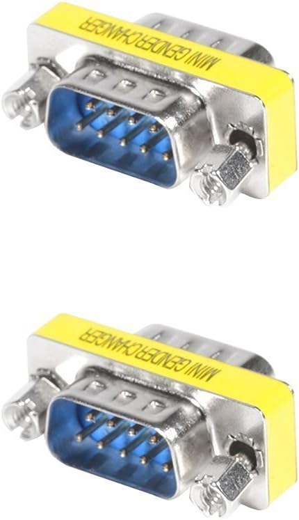 RS232 Serial Cable Adapter, DB9 9-Pin Female to Female/Male to Male Gender Changer Coupler Connector, Pack of 4 – Compatible with Serial Devices, Modems, Scanners, Industrial Equipment