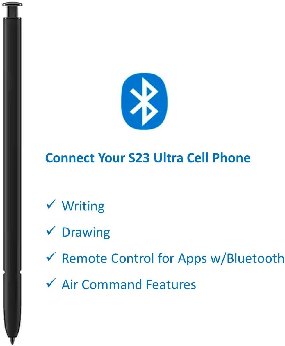 S23 Ultra S Pen with Bluetooth, 0.7mm Pen Tips, 4096 Pressure Sensor, Compatible with Galaxy S23 Ultra 5G