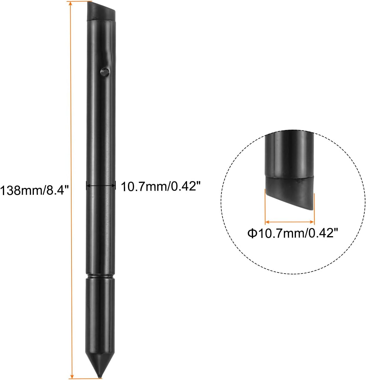MECCANIXITY 3pcs 2 in 1 Touch Screen Pen, Resistive Stylus Pen with Resistance Capacitive Tips, Universal, Black