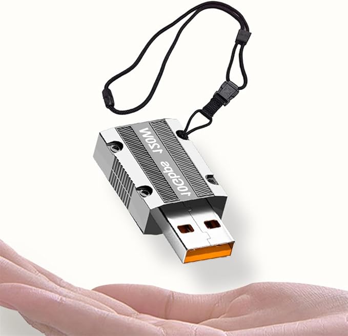 NFHK USB-C USB 3.1 Type C Female to USB 3.0 A Male 10Gbps Data 120W Power Adapter Alloy Shell for Laptop Tablet Mobile Phone