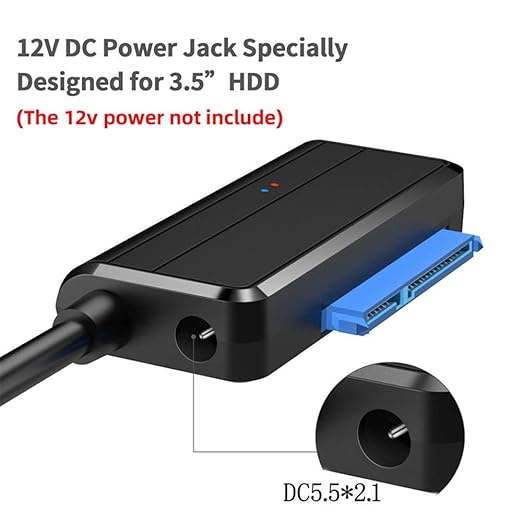 NFHK USB 3.0 to Angled SATA 22 Pin Adapter Cable for 2.5" 3.5inch Hard Disk Drive SSD for Desktop Laptop