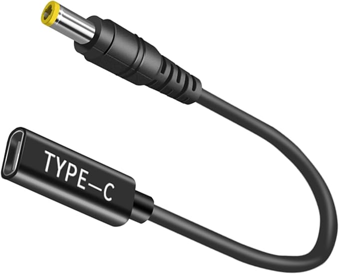 100W USB C to 5.5x2.5mm Cable, Male to DC Female 19V Adapter, DC 5.5x2.5mm Adapter to USB C Adapter Made for Asus Laptop Series, Router, Printer, RVs, Solar Generator