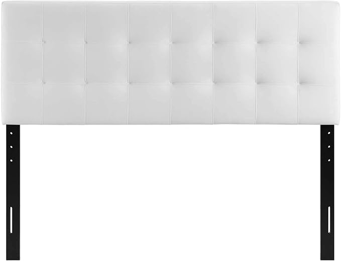 Modway Lily Queen Biscuit Tufted Performance Velvet Headboard, White
