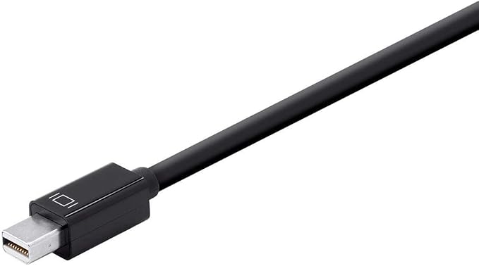 Monoprice Mini DisplayPort 1.2a / Thunderbolt to 4K HDMI, DVI, and VGA Passive Adapter, Black (112799)