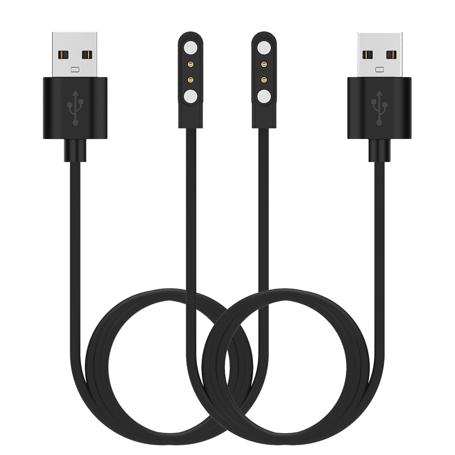Magnetic USB Charger Replacement Cable for Banlvs G36 Smart Watch, Compatible with 1.91" Smart Watch (Black&Black)