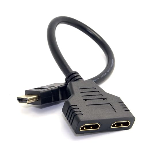Chenyang HDMI 1 Male to 2 Female Y Splitter Switch Extension Adapter Cable for for PC HDTV Laptop 1080P