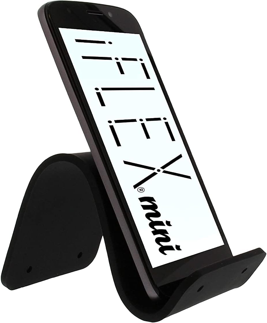 iFLEX Mini Flexible Phone Holder for Travel, Work and Home - Non-Slip Grip, Strong and Durable - Black