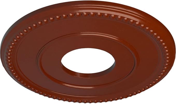 Ekena Millwork 12 1/2"OD x 3 7/8"ID x 3/4"P Bradford Fits Canopies up to 6 5/8" Ceiling Medallion, FireBrick