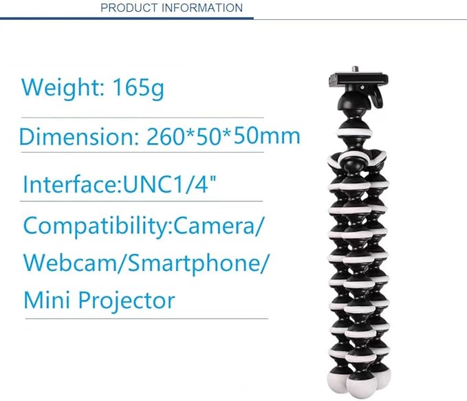Mid-Sized Projector Flexible Tripod/Tripod Mount for Nebula Capsule 3 GTV Projector/Mini Projector