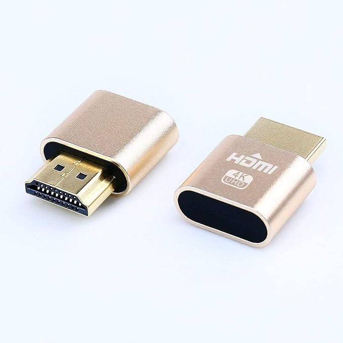 DTech HDMI Dummy Plug 4K Display Emulator Compatible with Windows Mac OSX Linux (fit-Headless, 3 Pack)